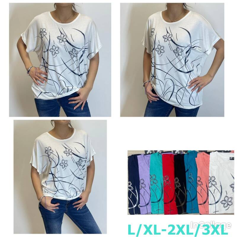 Bluzki damskie Roz L/XL-2XL/3XL, Mix Kolor Paczka 12 szt
